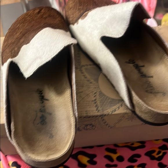 Free People Brown and White Mules - Picture 2 of 4